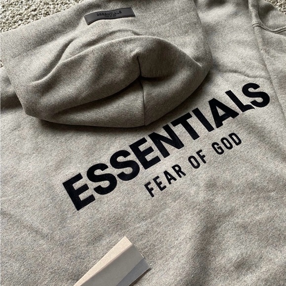 Fear of God Essentials Hoodie Dark Oatmeal Size Men’s Medium - Picture 4 of 6